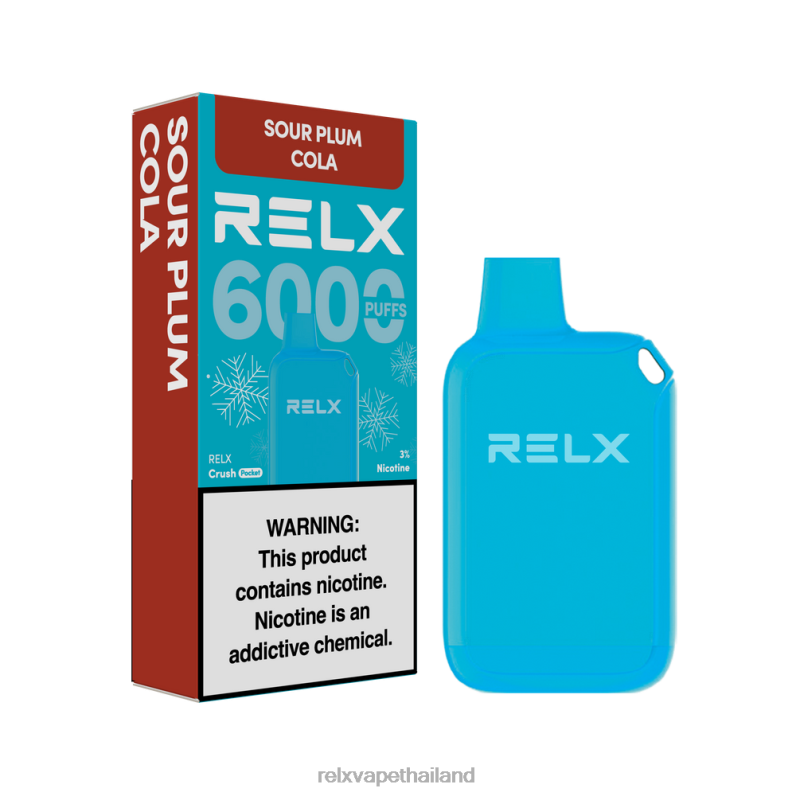 RELX Vape Bangkok | โคล่าพลัมรสเปรี้ยว RELX Crush Pocket 6000 น้ำแข็ง 6V04819