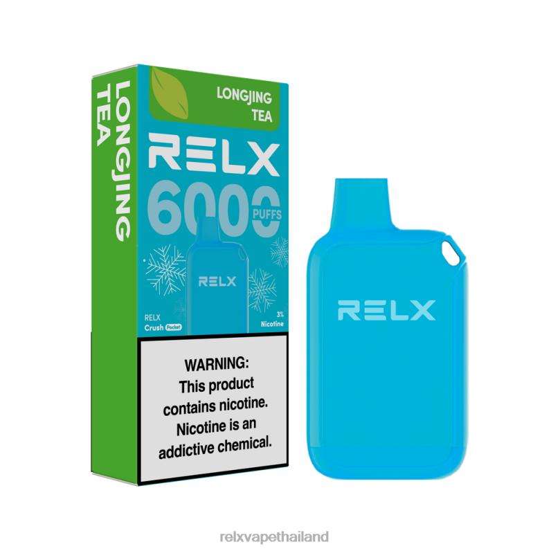 RELX Vape Bangkok | ชาหลงจิ่ง RELX Crush Pocket 6000 น้ำแข็ง 6V0489