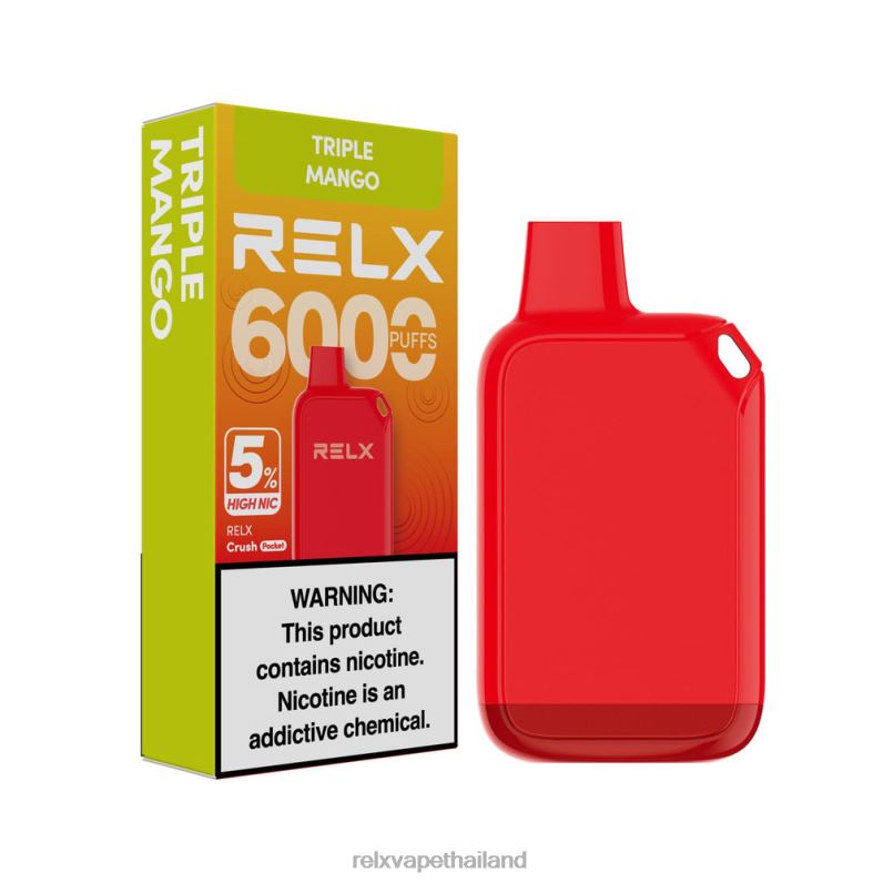 RELX Vape Thailand | มะม่วงสามเท่า RELX Crush Pocket 6000 นิคสูง 5% 6V04826